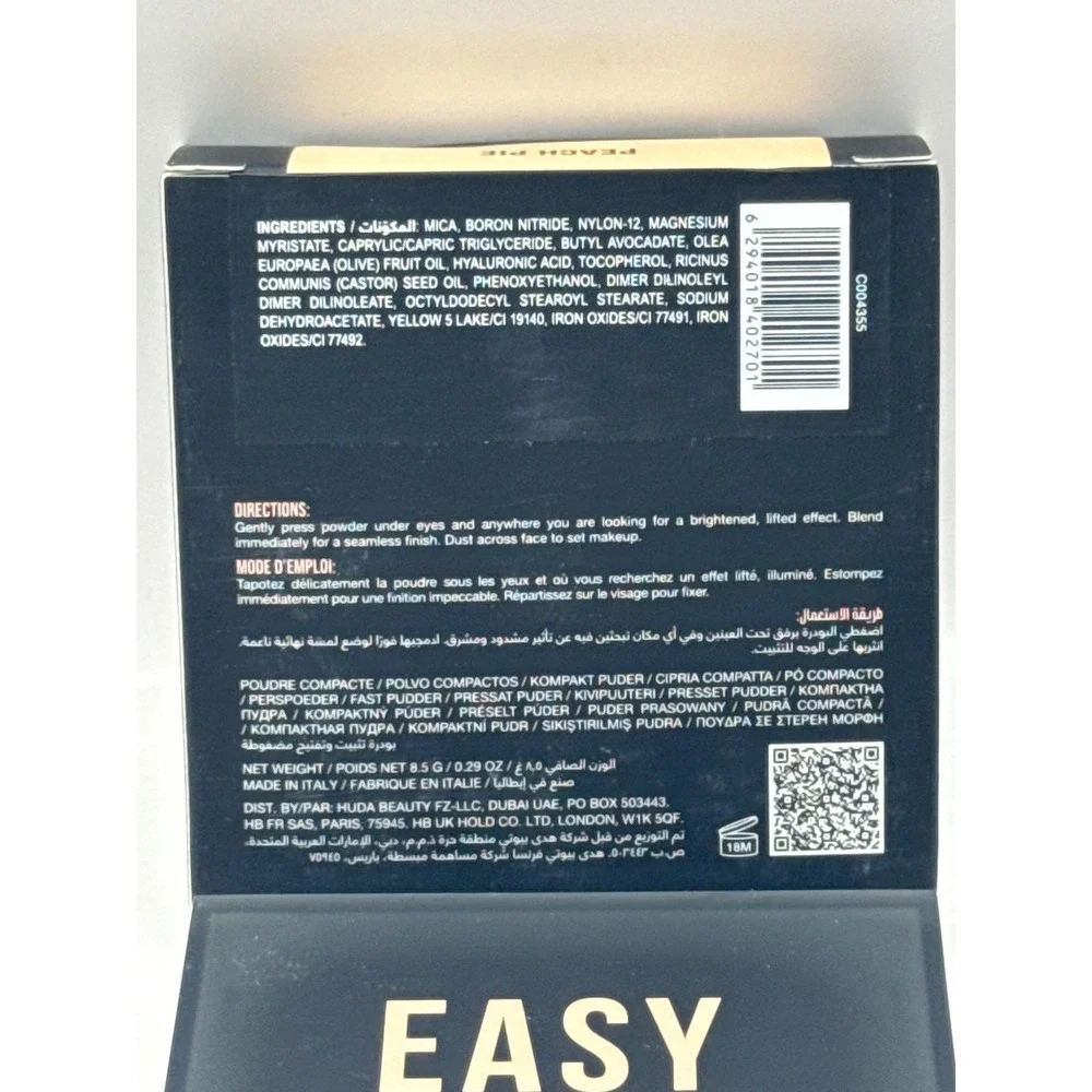 HUDA BEAUTY Easy Bake & Snatch Pressed Brightening Setting Powder Peach‎ Pie NIB